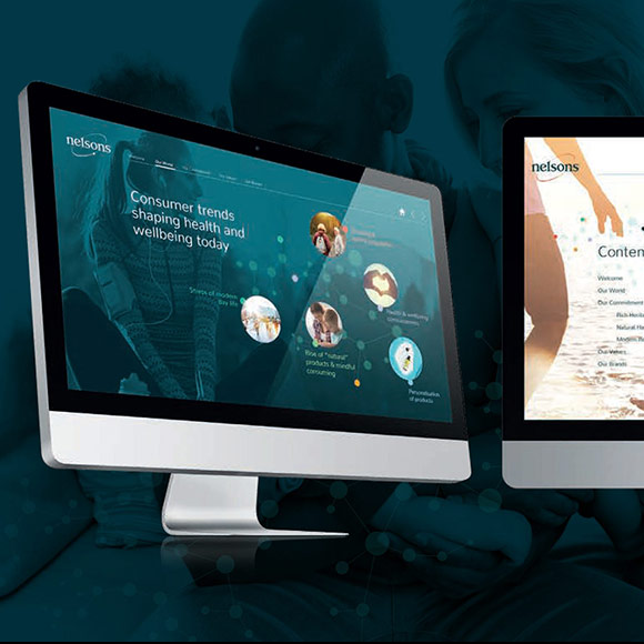 NELSONS HEALTHCARE, WEB DESIGN AND BRANDING, Wimbledon London, Surrey